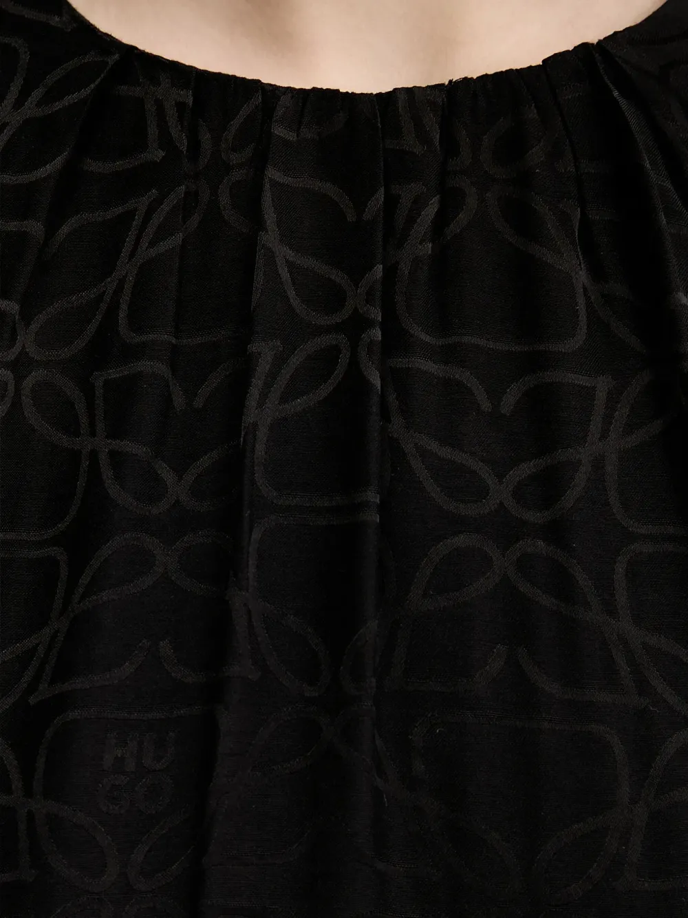 HUGO Midi-jurk met print Zwart