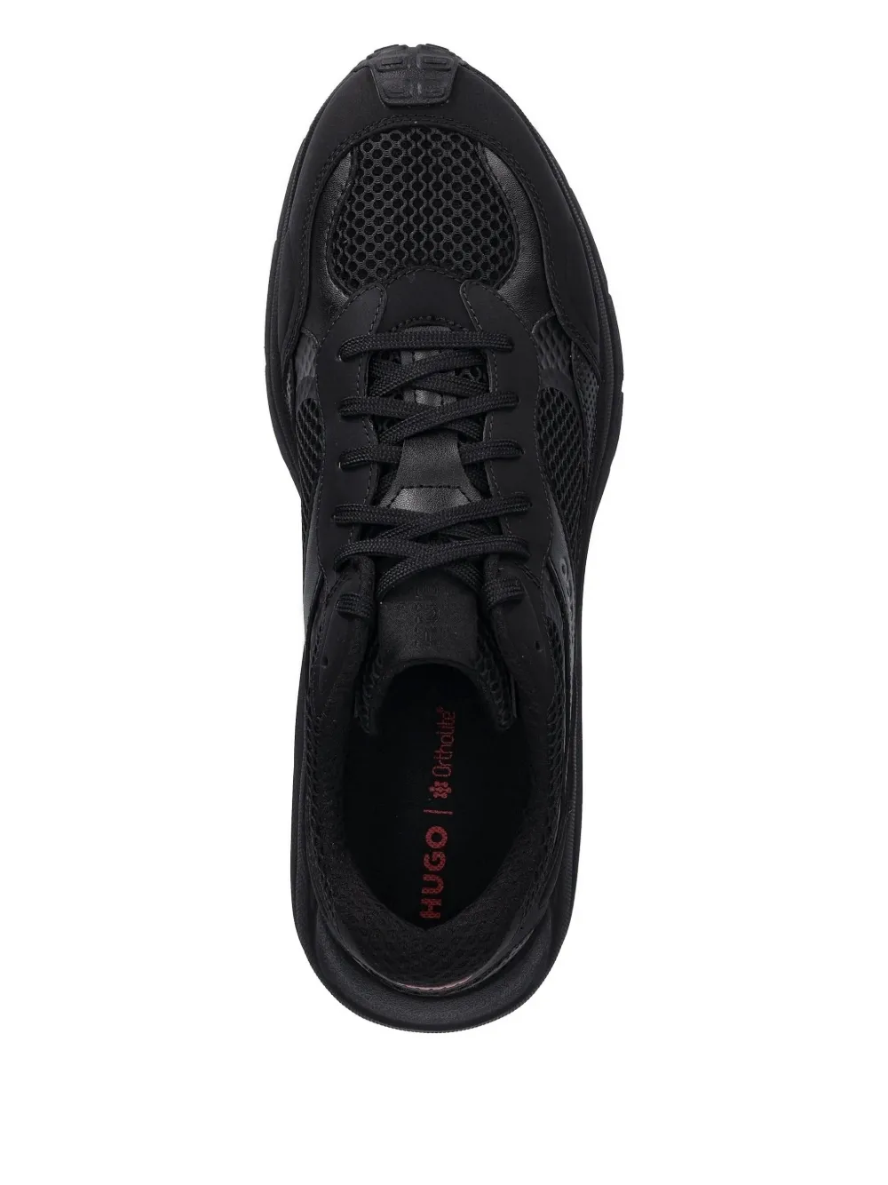 HUGO panelled lace-up sneakers Black