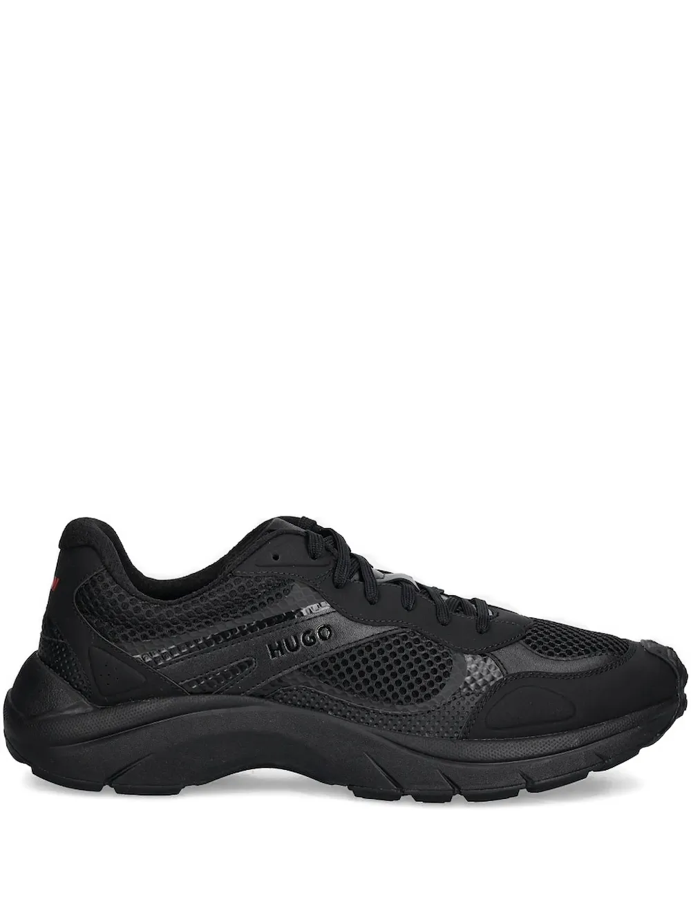 Hugo Boss Panelled Lace-up Sneakers In Black