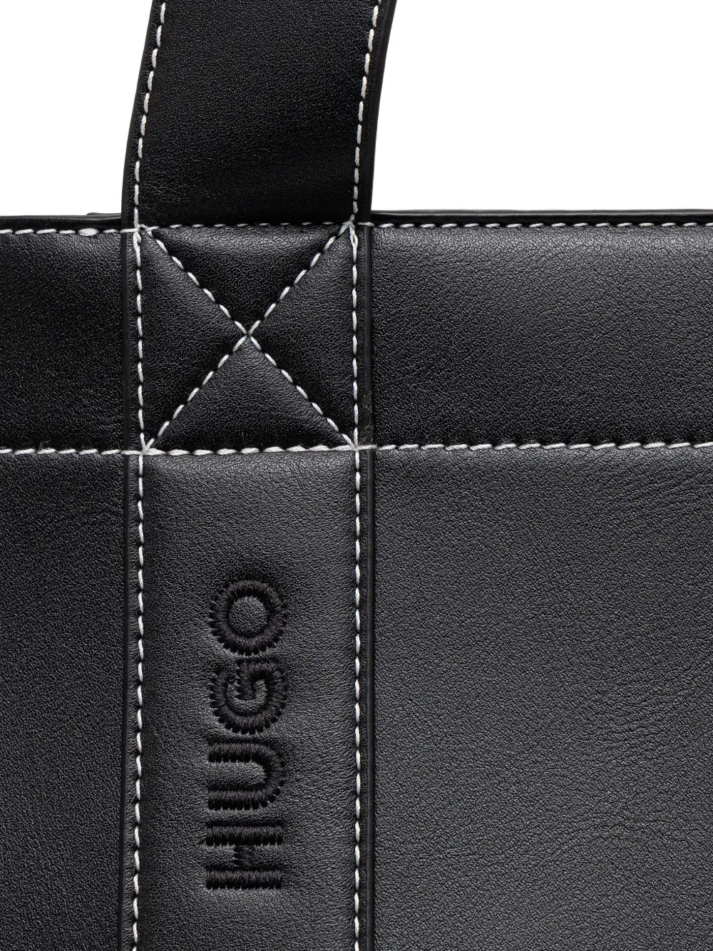 HUGO Shopper met geborduurd logo Zwart