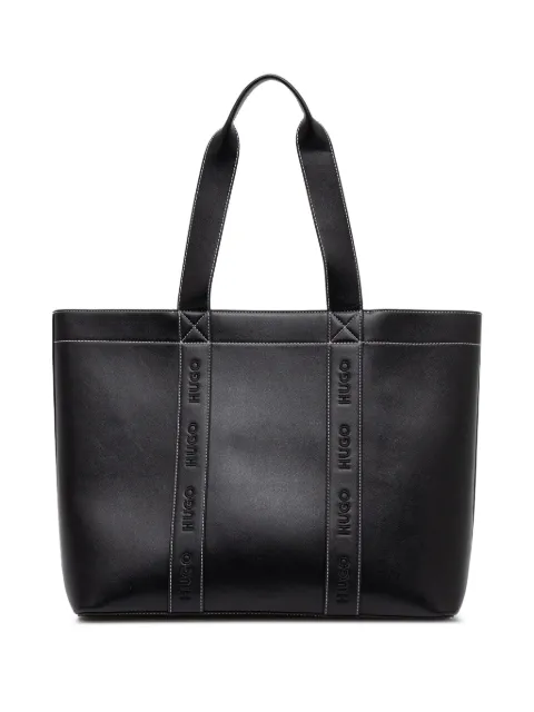 HUGO embroidered-logo tote bag