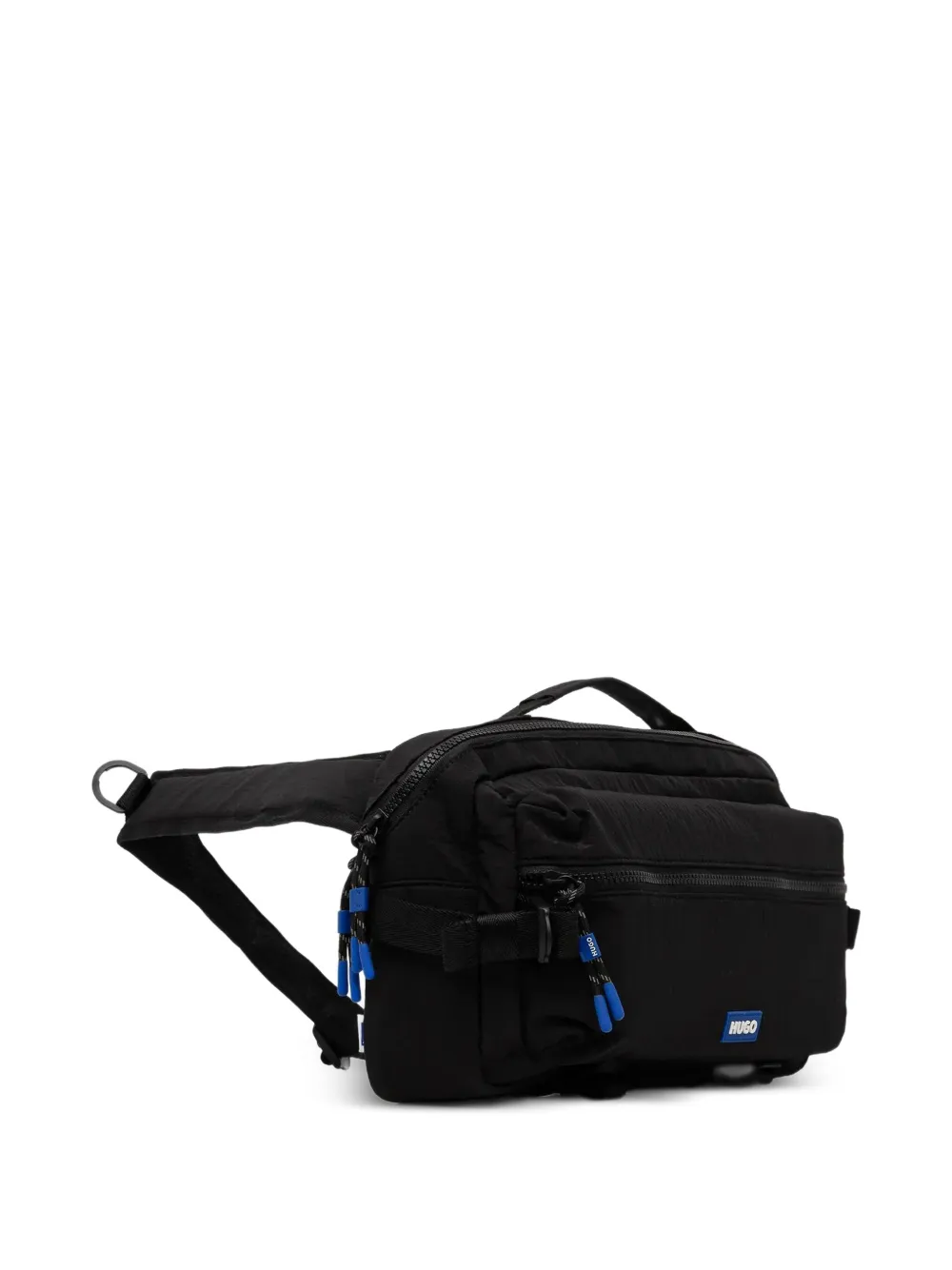 HUGO logo-appliqué belt bag - Zwart