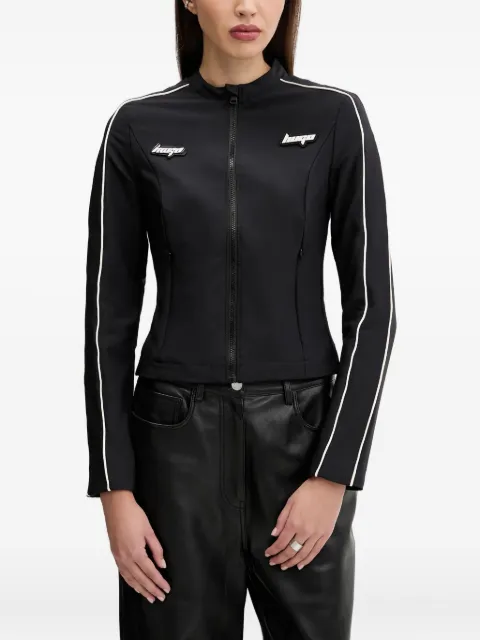 HUGO logo-appliqué zip-up jacket