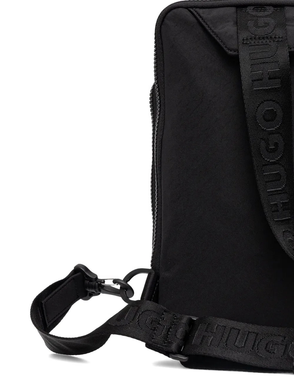 HUGO buckle-fastening messenger bag Zwart