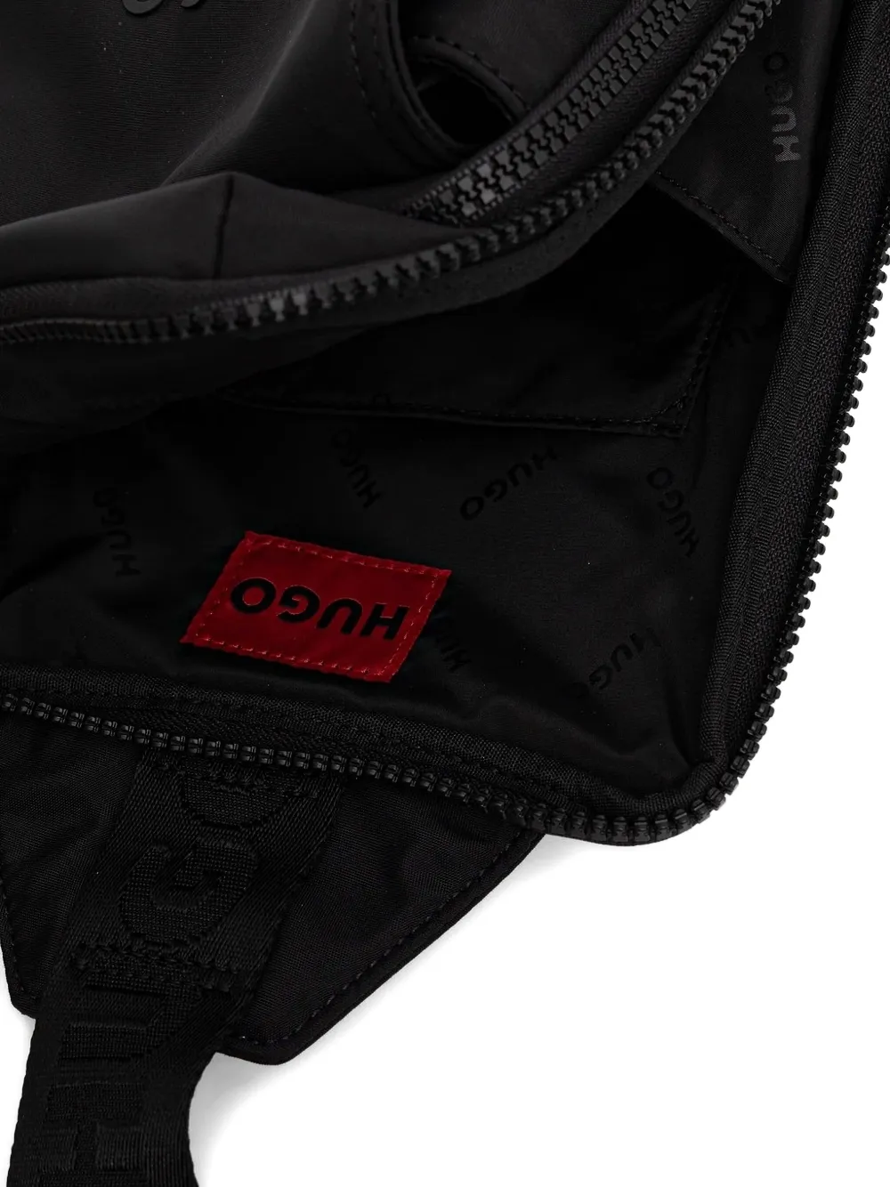 HUGO buckle-fastening messenger bag Zwart