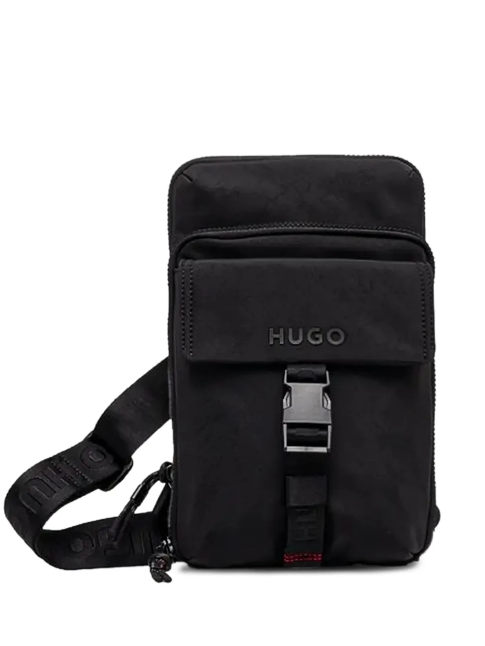 HUGO buckle-fastening messenger bag | Black | Image 1