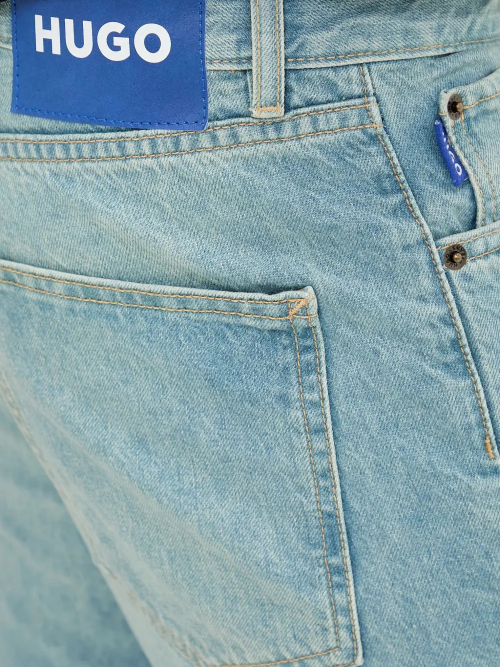 HUGO Jeans met vervaagd effect Blauw