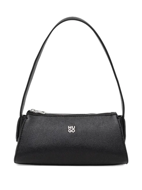 HUGO zip-top curved shoulder bag
