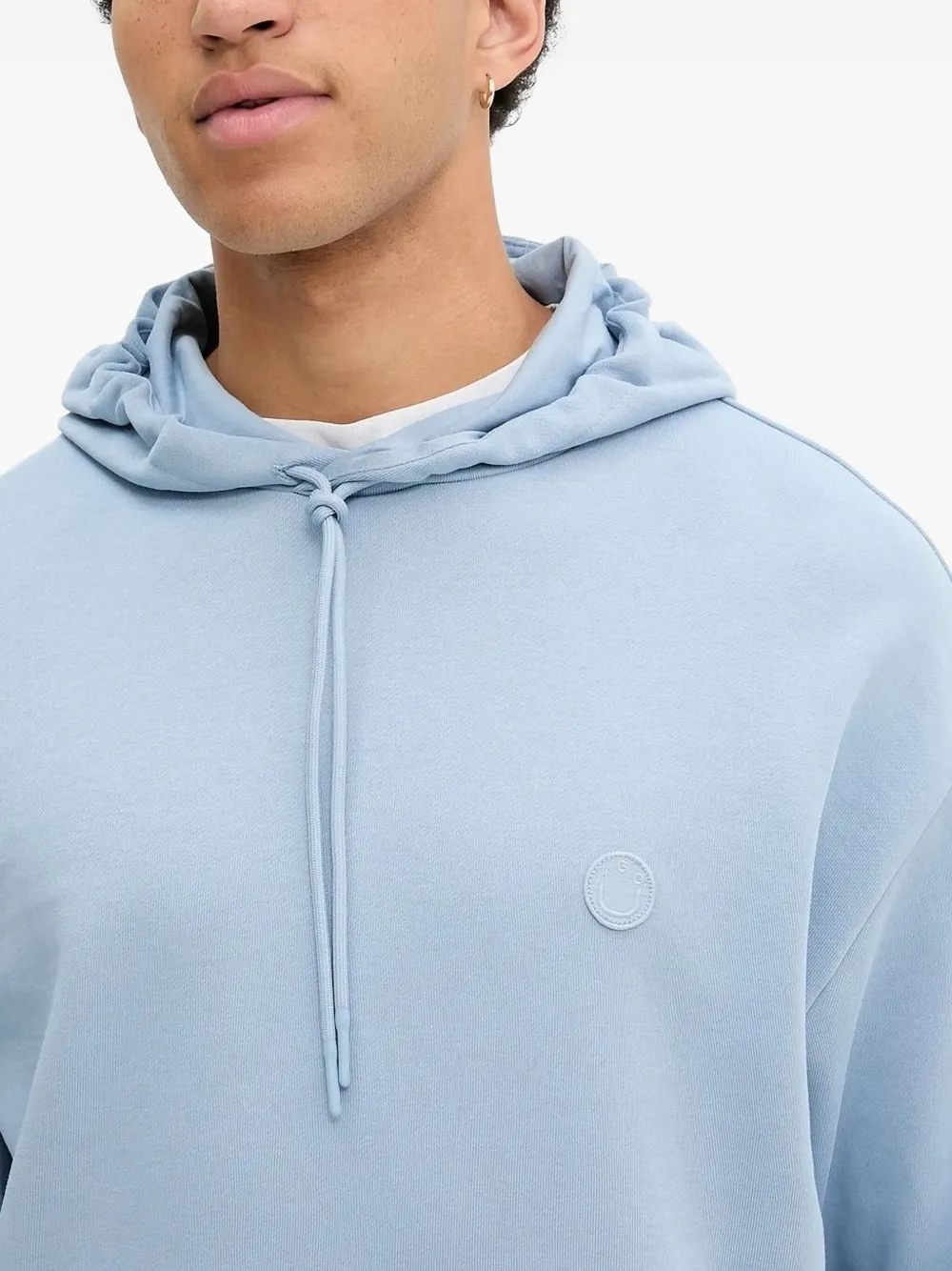 HUGO Hoodie met logopatch Blauw