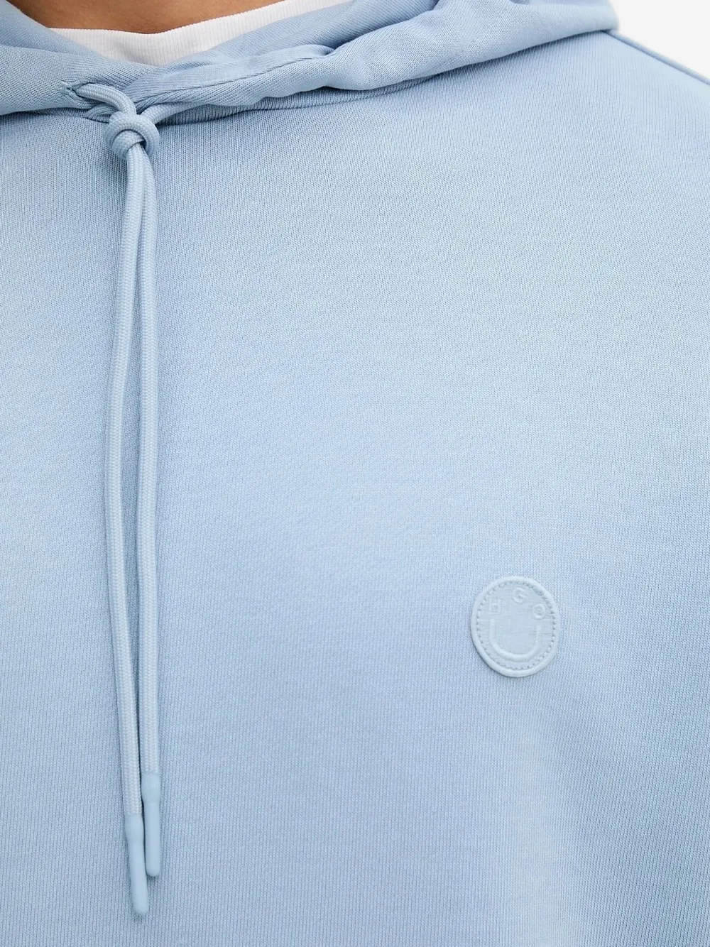 HUGO Hoodie met logopatch Blauw