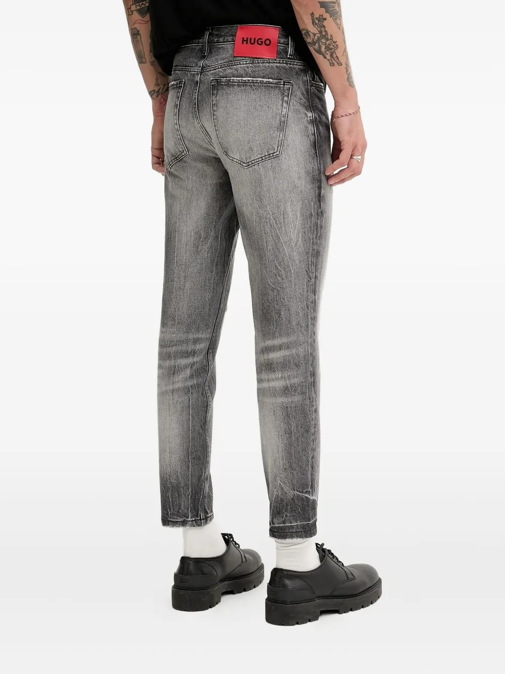HUGO distressed-effect jeans - Grijs