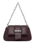 HUGO chain-strap quilted shoulder bag - Brown