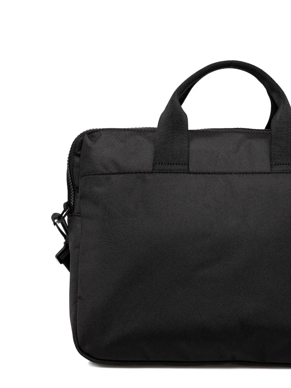 HUGO logo-patch laptop bag Zwart