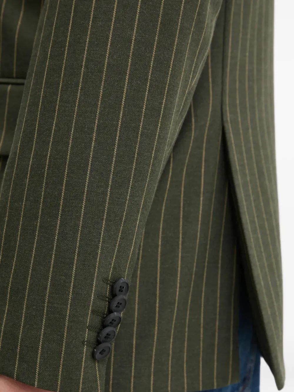 HUGO Blazer met krijtstreep en dubbele rij knopen Groen