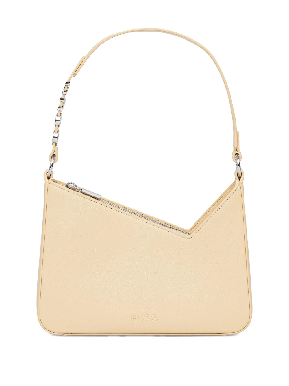 HUGO chain-strap angular shoulder bag - Beige