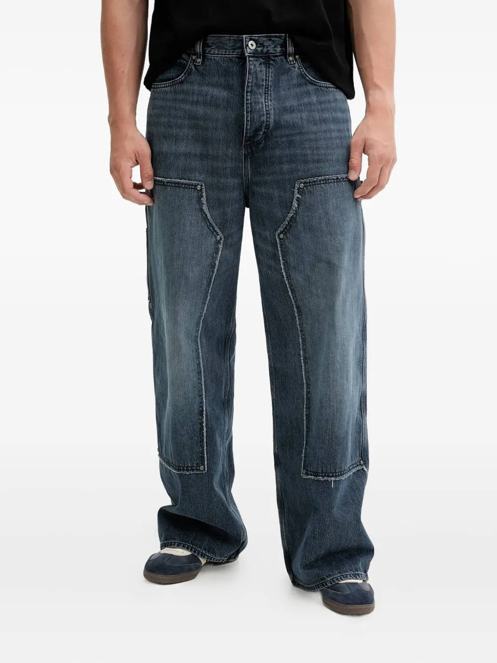 patchwork panelled jeans