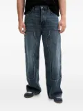 HUGO patchwork panelled jeans - Blue