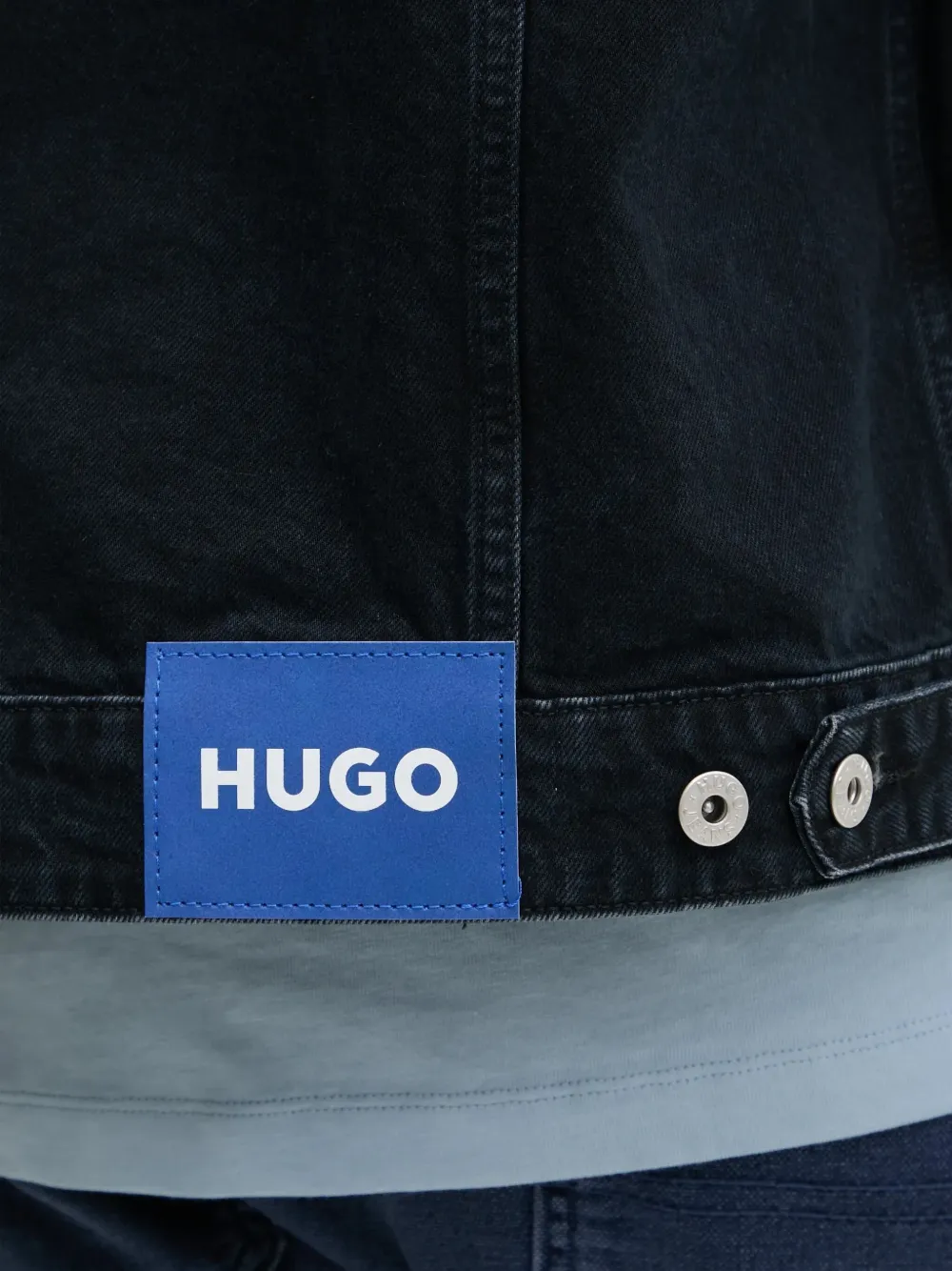 HUGO Denim jack Zwart