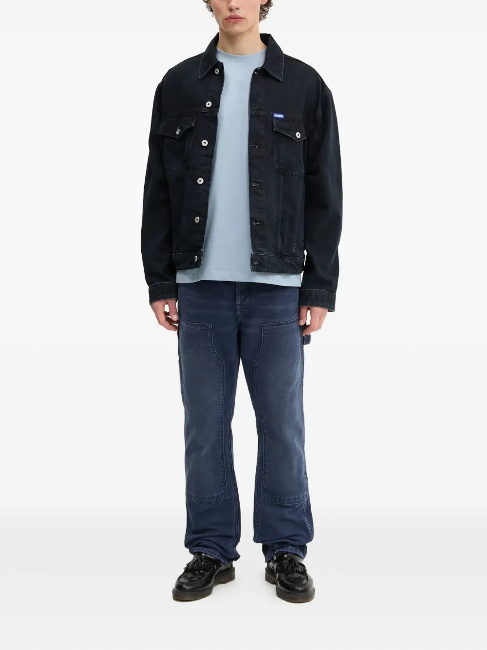 HUGO Denim jack Zwart