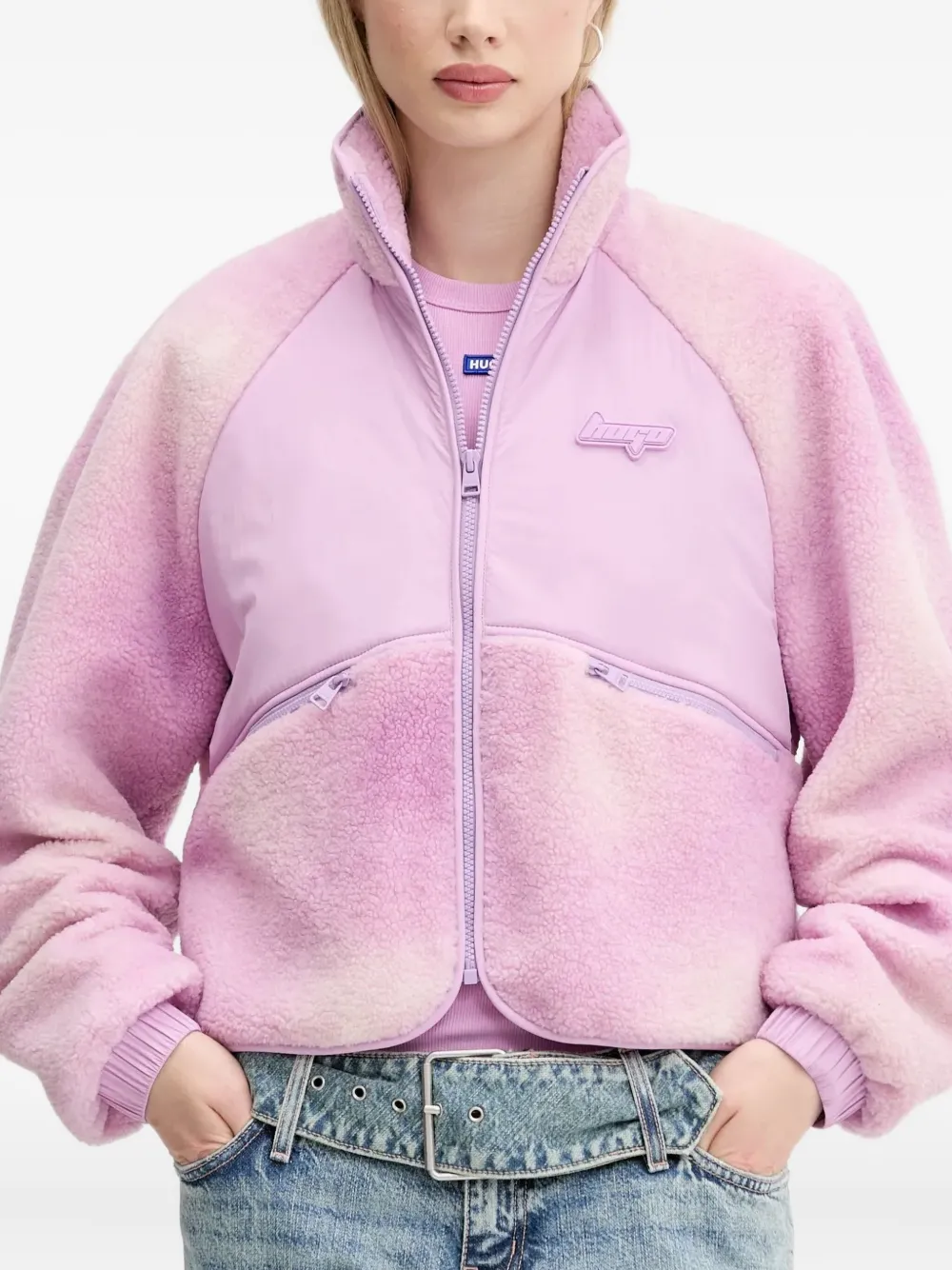 HUGO Fleece jack Roze