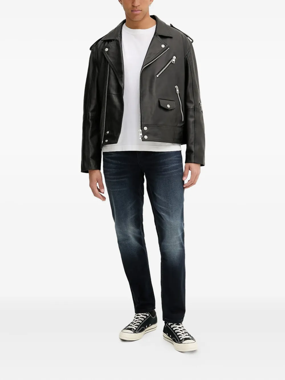 HUGO faded dark-wash jeans - Blauw
