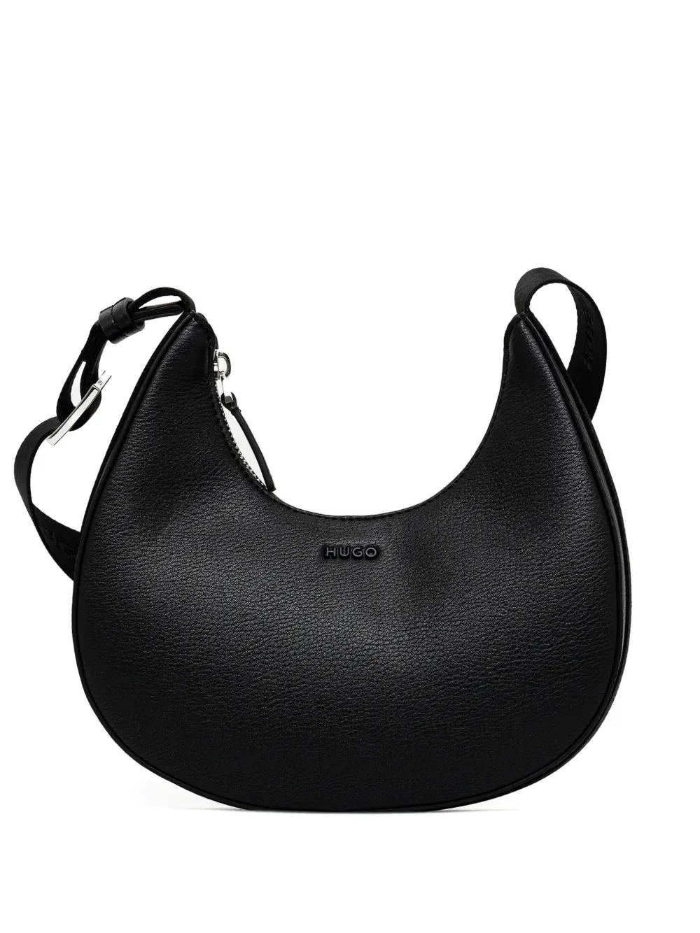 HUGO Crescent crossbodytas met rits Zwart