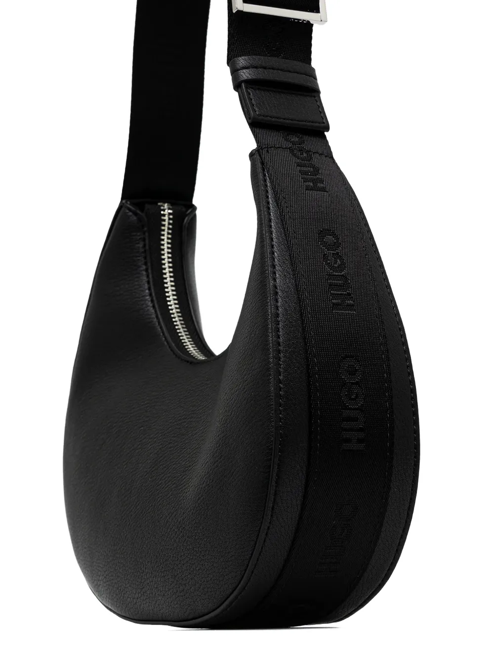 HUGO Crescent crossbodytas met rits Zwart