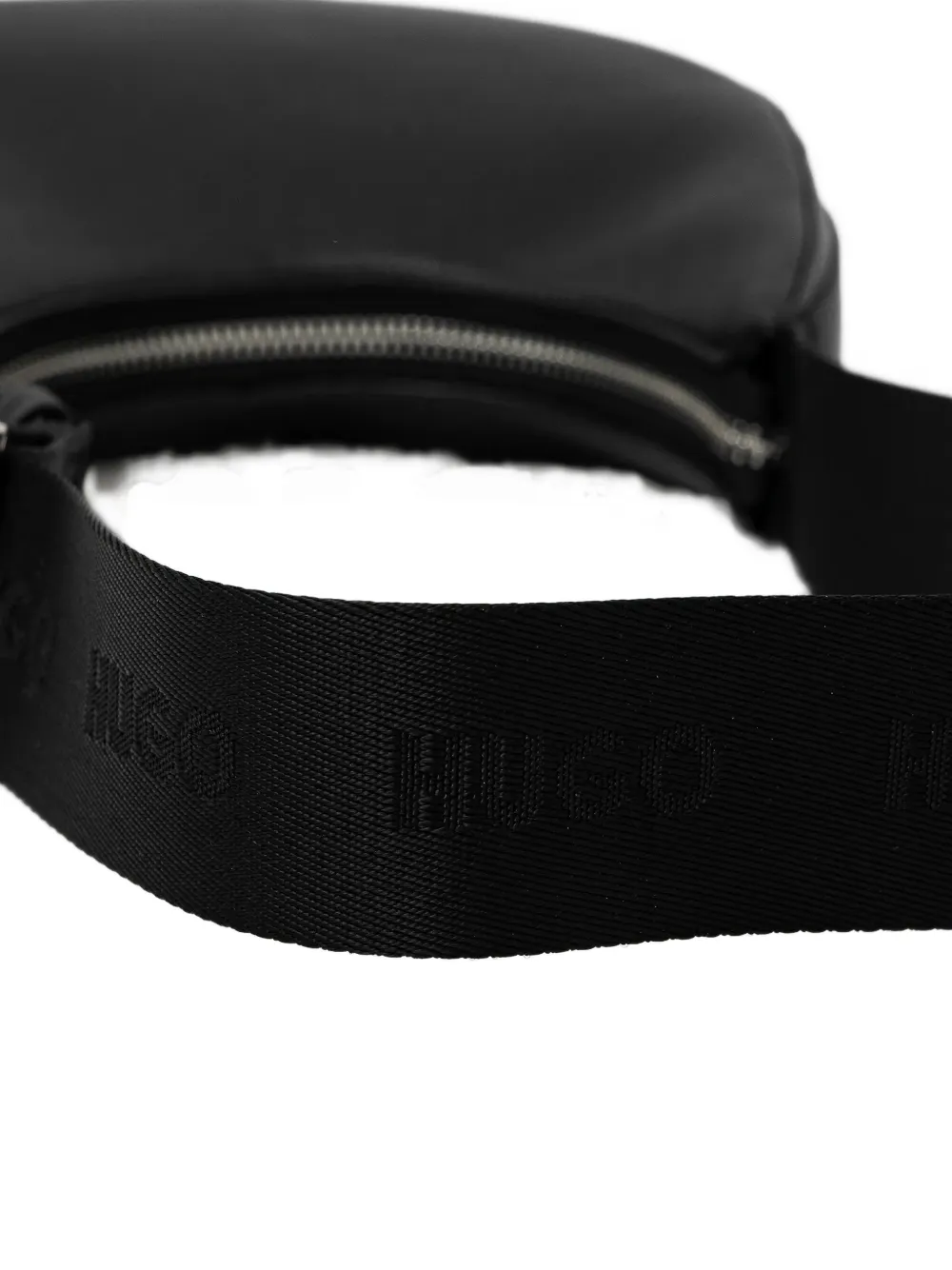HUGO Crescent crossbodytas met rits Zwart