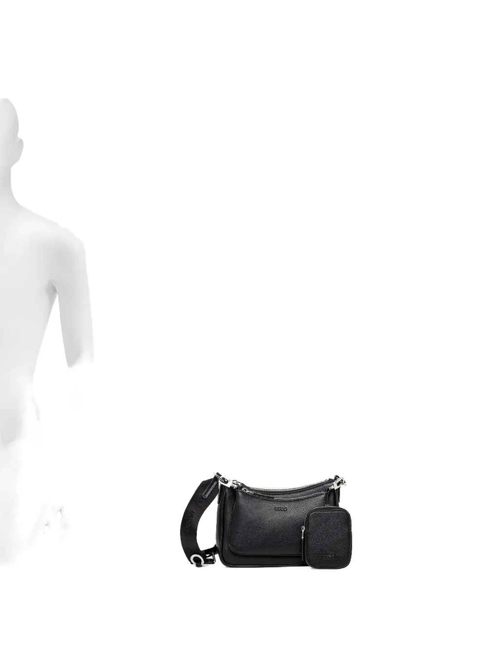 HUGO detachable-pouch crossbody bag Zwart