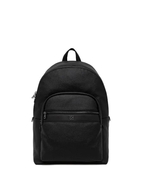 HUGO logo-plaque leather-effect backpack