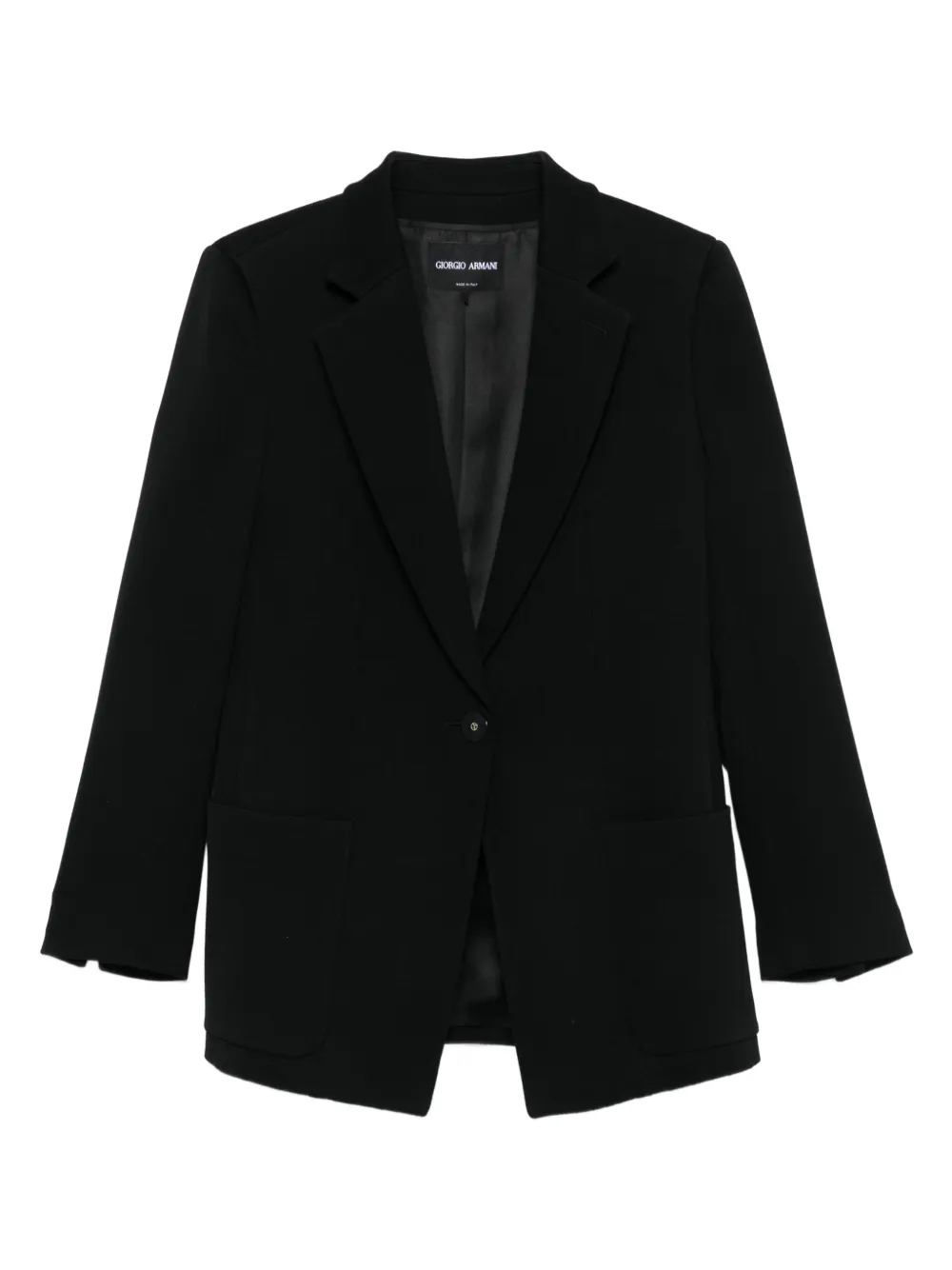 Giorgio Armani Blazer met enkele rij knopen Zwart
