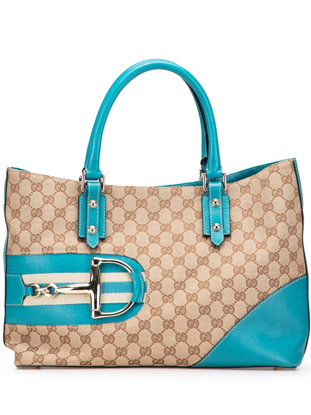 Gucci Pre-Owned 2000-2015 GG Canvas Hasler Web tote bag - ブルー Gucci Pre-Owned 2000-2015 GG Canvas Hasler Web tote bag - ブルー