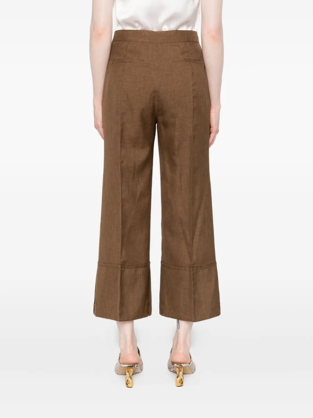 Theory Broek met omgeslagen pijpen Bruin