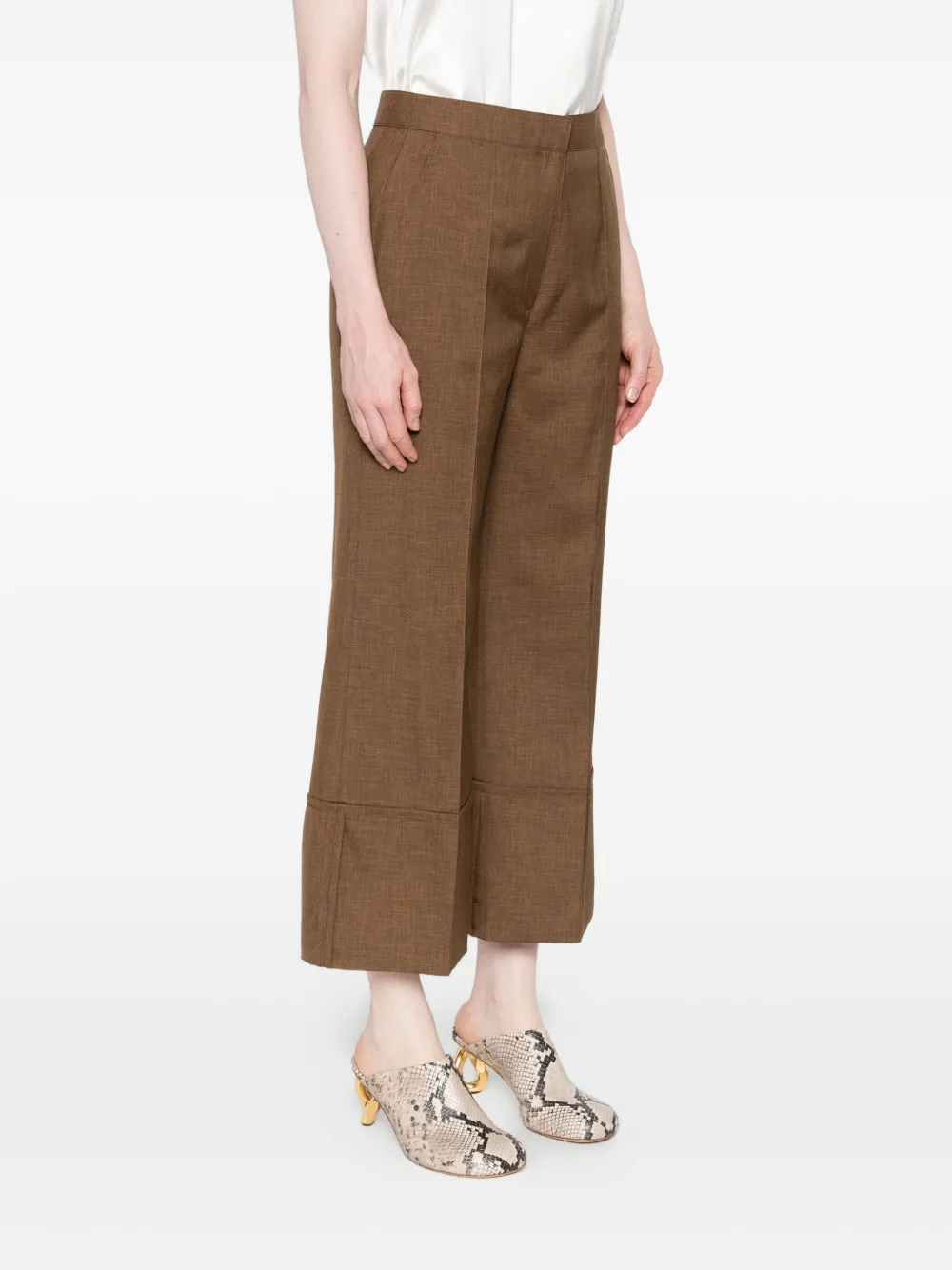 Theory Broek met omgeslagen pijpen Bruin