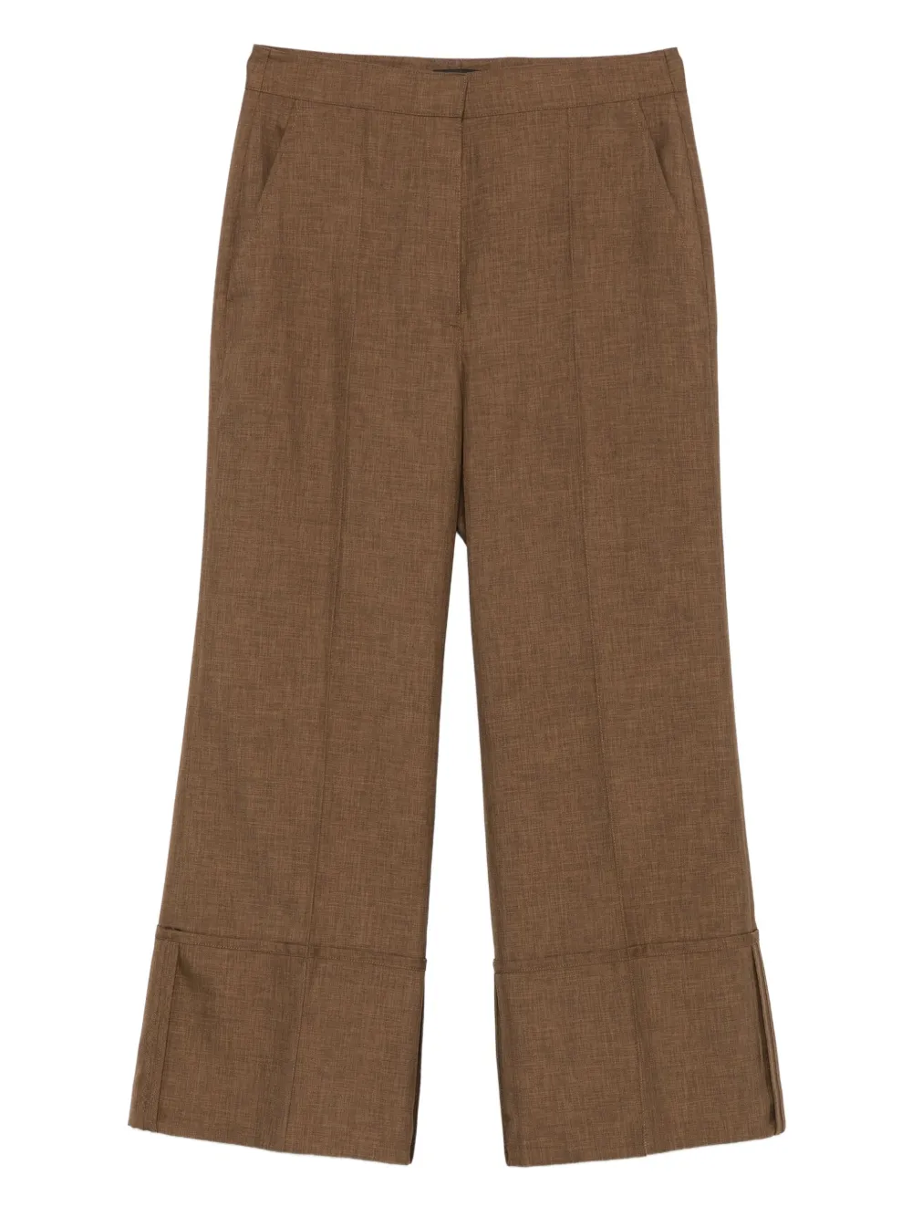 Theory Broek met omgeslagen pijpen Bruin