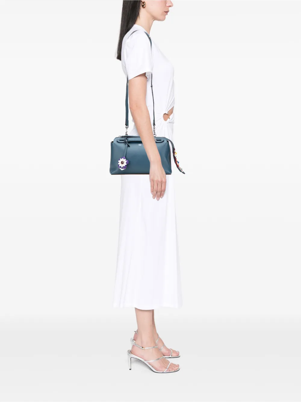Pre-owned Fendi 2010-2025 Medium Leather By The Way Flowerland Satchel