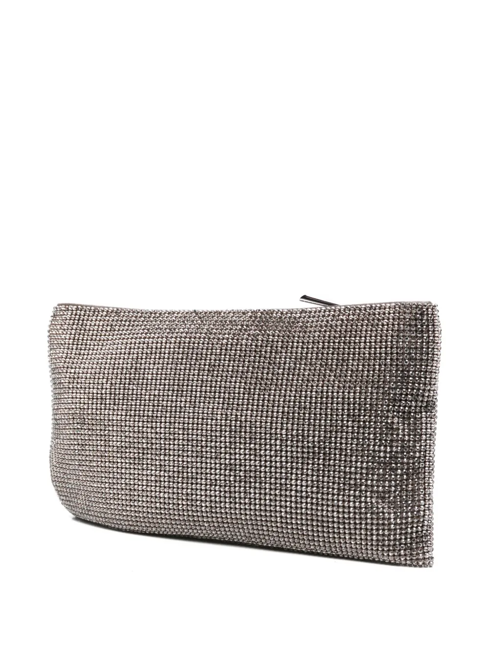 Benedetta Bruzziches La Petite Your Best Friend Chain Clutch In Silver