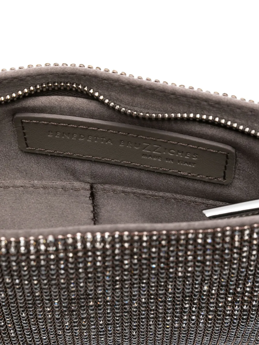 Benedetta Bruzziches La Petite Your Best Friend Chain Clutch In Silver