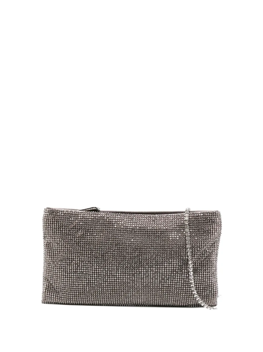 Benedetta Bruzziches La Petite Your Best Friend Chain Clutch In Silver