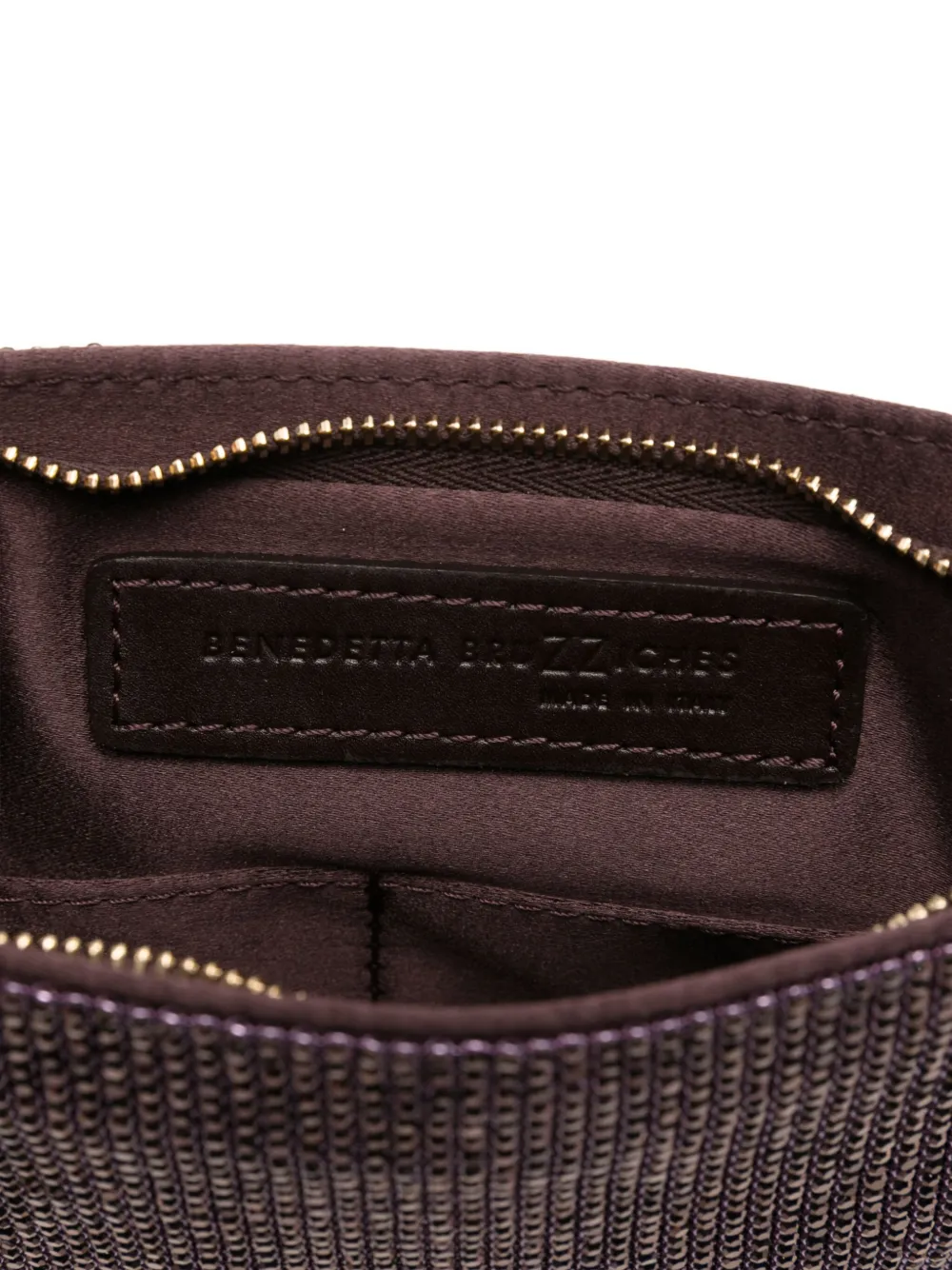 Benedetta Bruzziches Clutch verfraaid met kristallen Paars