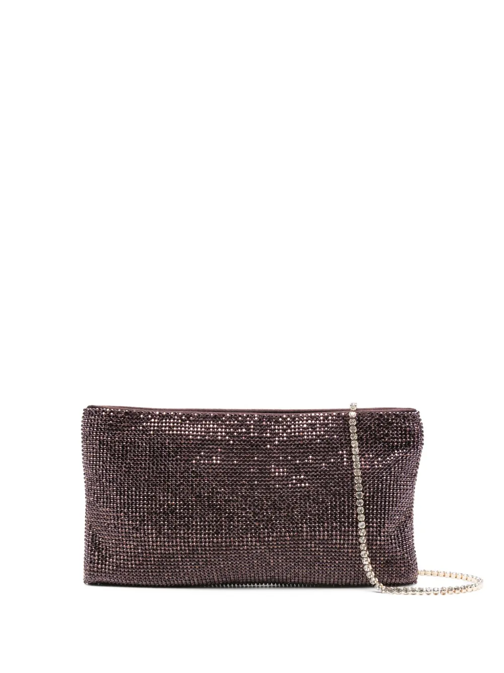 Benedetta Bruzziches Clutch verfraaid met kristallen Paars