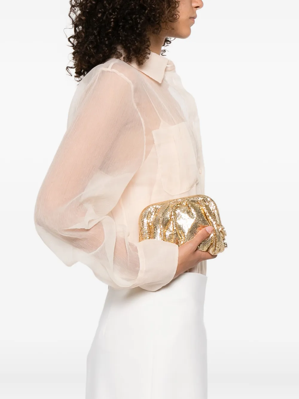 Benedetta Bruzziches Chainmail clutch Goud