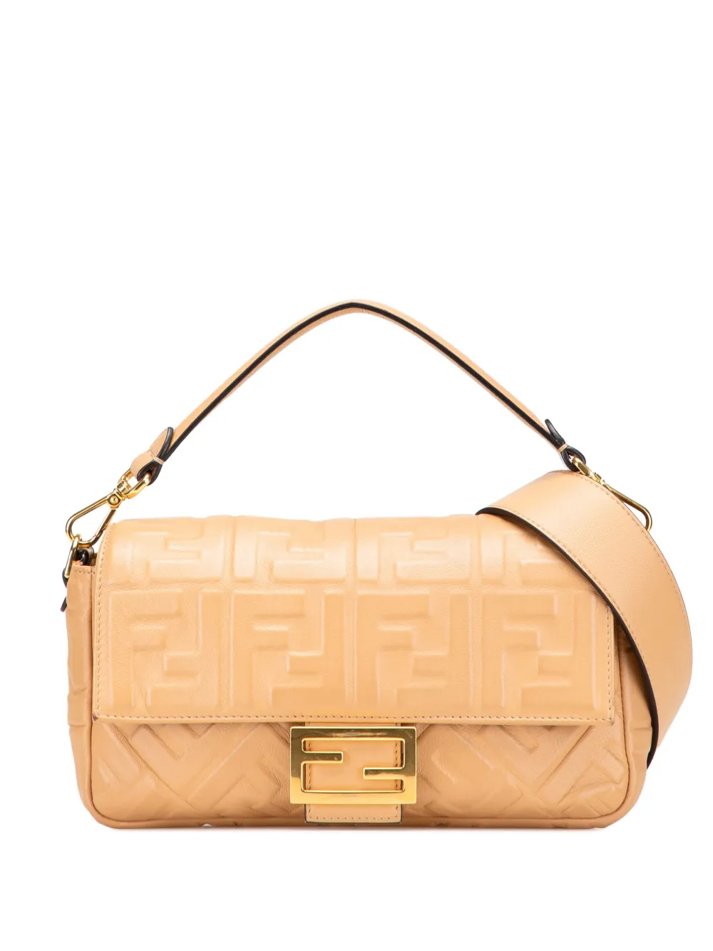 Fendi Pre-Owned 2010-2025 Zucca Embossed Leather Baguette satchel - Fendi Pre-Owned 2010-2025 Zucca Embossed Leather Baguette satchel -
