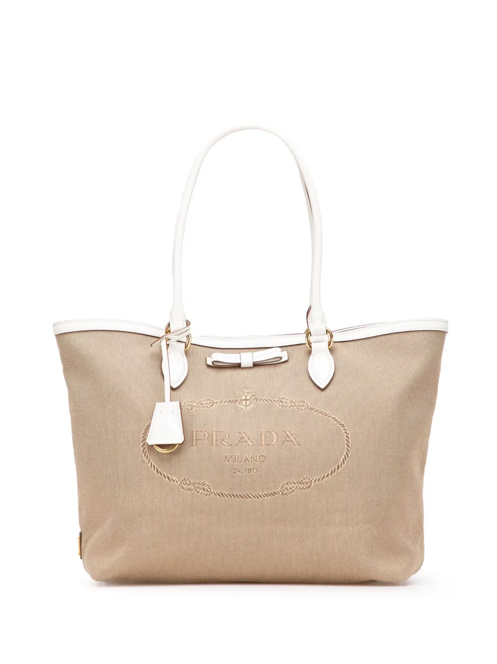 Prada Pre-Owned 2013-2025 Canvas Canapa Logo tote bag - ブラウン Prada Pre-Owned 2013-2025 Canvas Canapa Logo tote bag - ブラウン