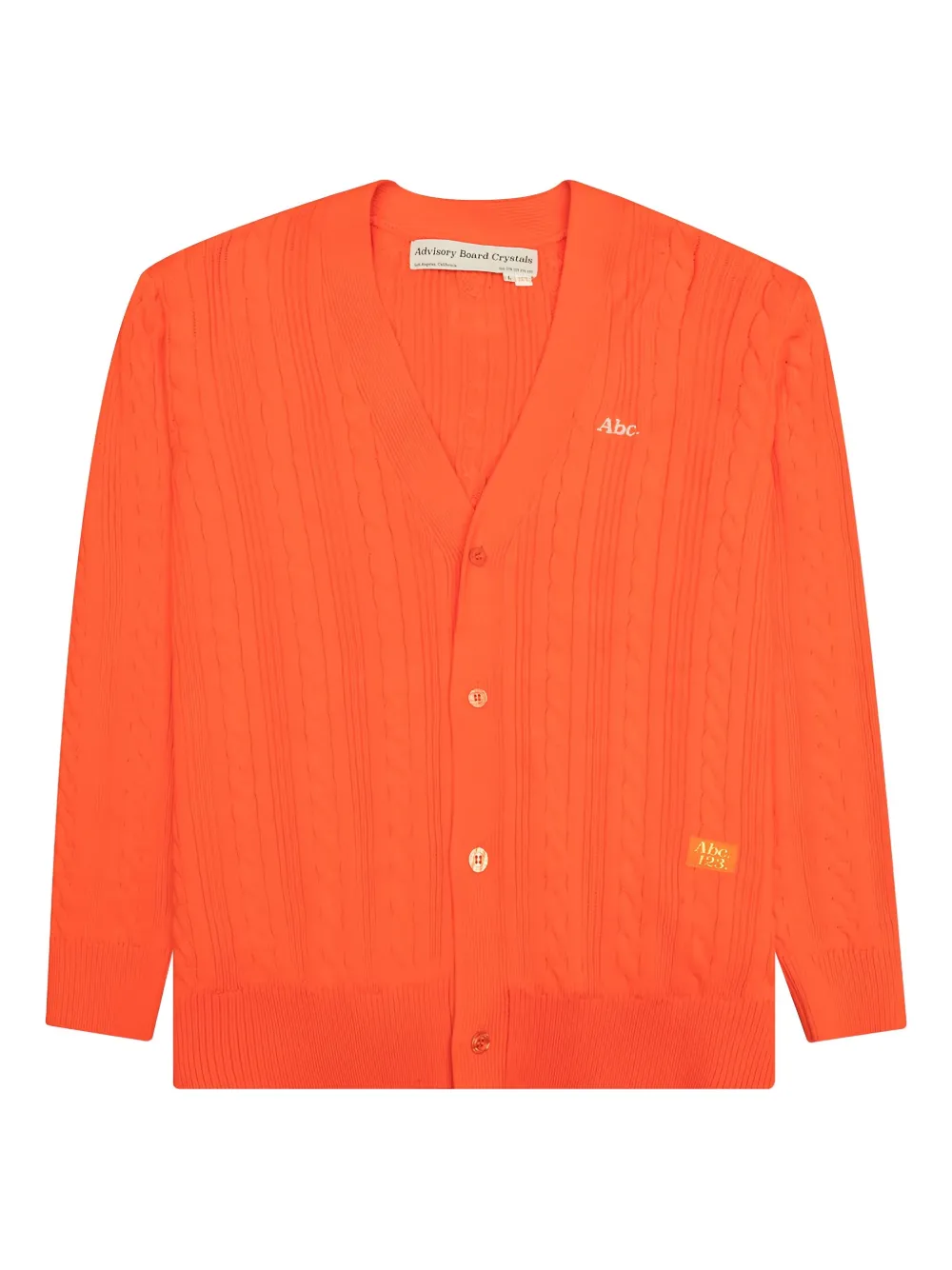 Advisory Board Crystals cable-knit cardigan - オレンジ Advisory Board Crystals cable-knit cardigan - オレンジ