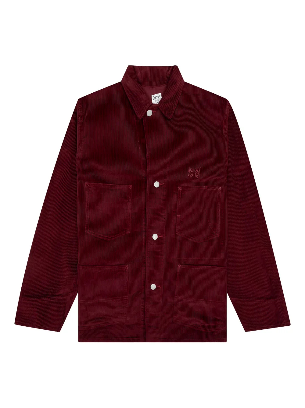 Needles x SMITH'S ribfluwelen shirtjack Rood