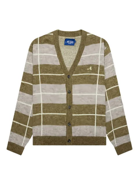Awake NY Windowpane mohair cardigan