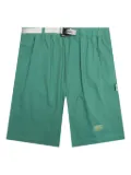 Advisory Board Crystals buckle-fastening patch-pocket shorts - Green