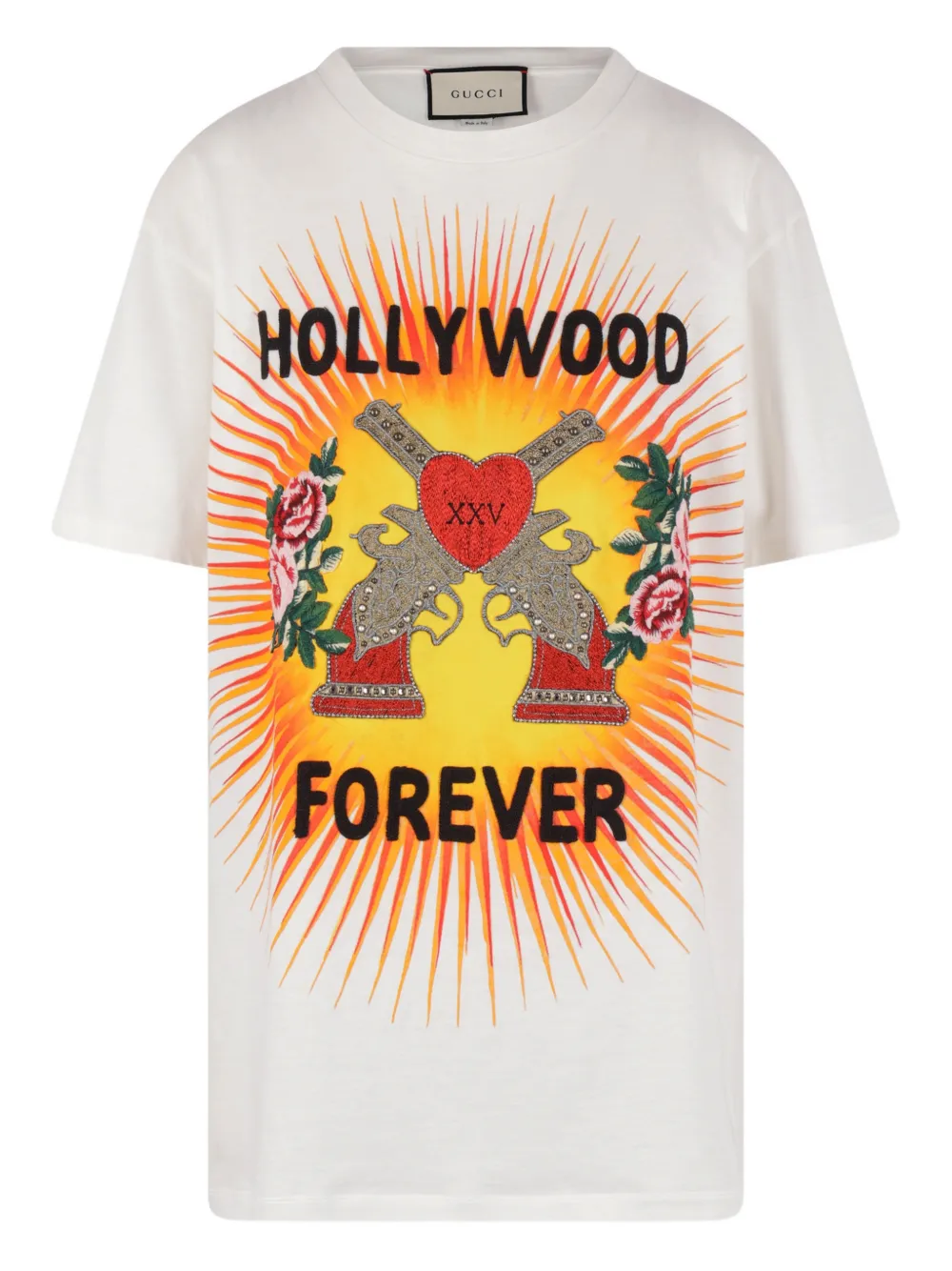 Gucci hollywood forever graphic T-shirt - Weiß