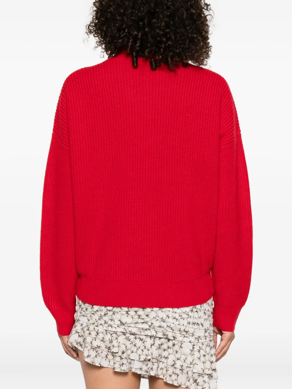 ISABEL MARANT Geribbelde coltrui Rood